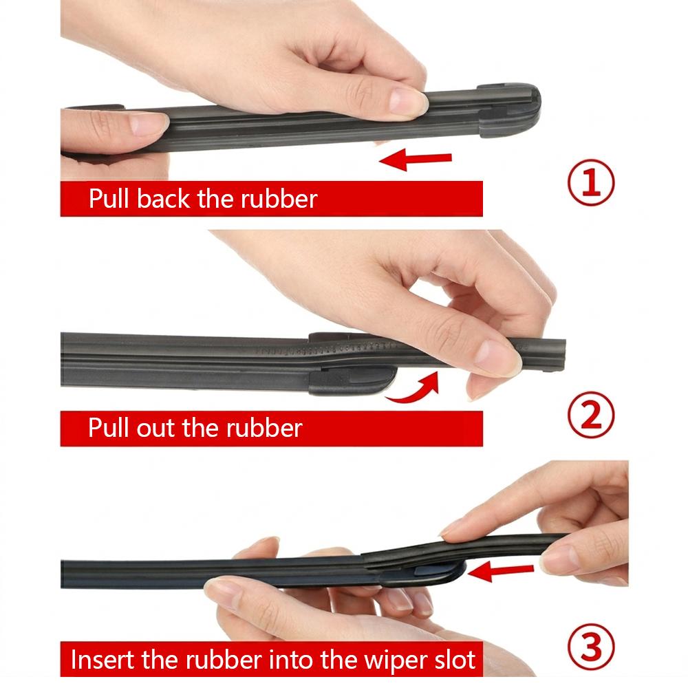 Wiper Rubber Strip for Acura TLX-L 2018 2019 Car Wiper Refill Accessories 1Pair