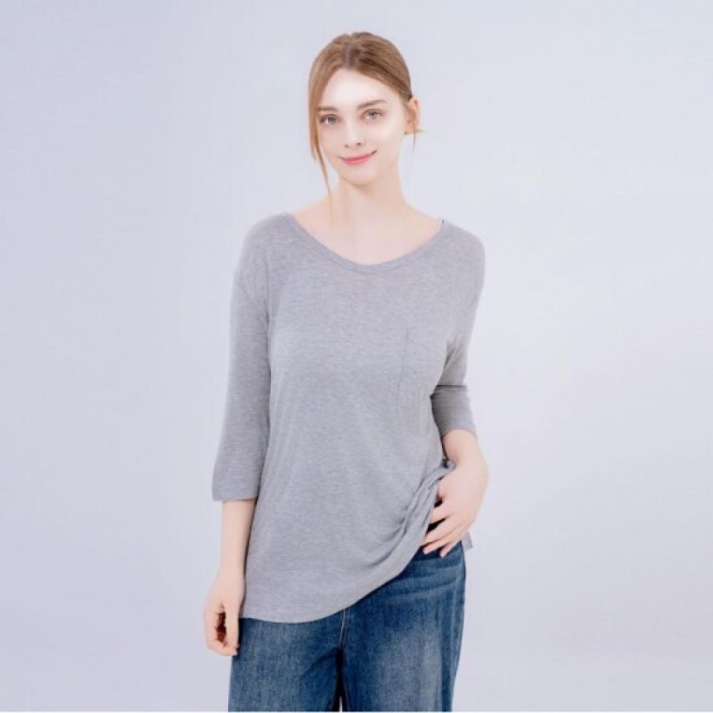 Elua Loose FiT Basic T shirT Gray