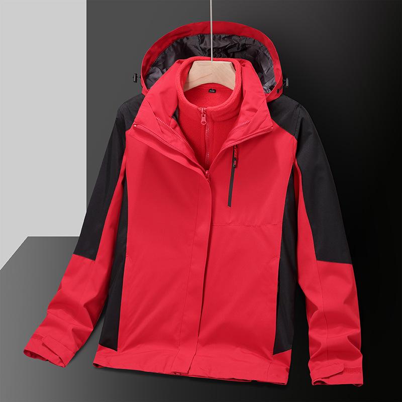 Windproof Cold-Resistant Detachable 3-in-1 Couple's Outdoor Jacket