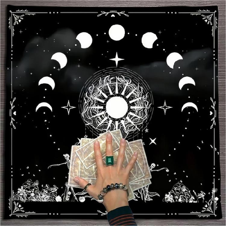 Astrologie Tarots Stoff Quadrate Pendel Divination Altar Tischdecke Brett für Tarots und Kartenspiele