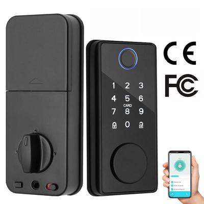 Tuya Smart Door Lock for Indoor Wooden Doors with Card, Fingerprint, and Password Access