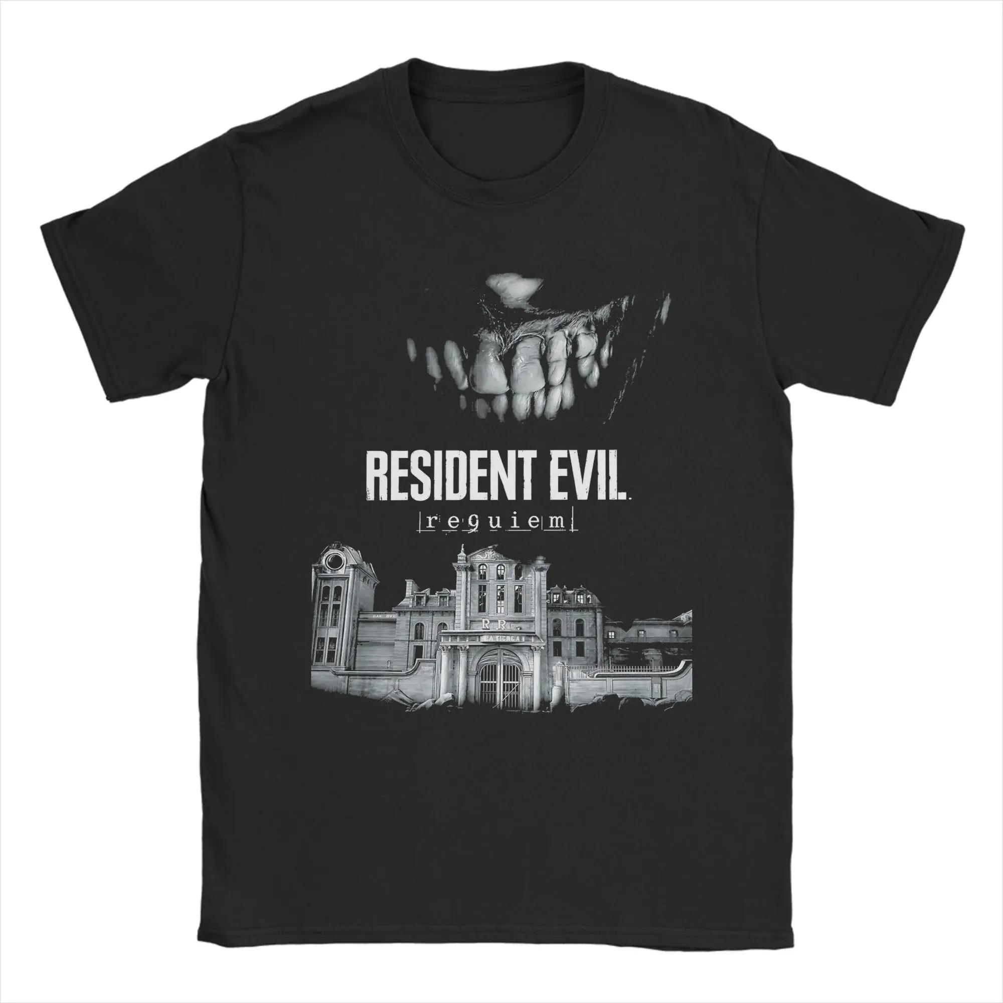 

Resident Evil 9: Epilogue Jager Ashcroft Embroidered Pattern T-Shirt Casual Sports Cool Streetwear - Men s Summer Cotton Gr... S