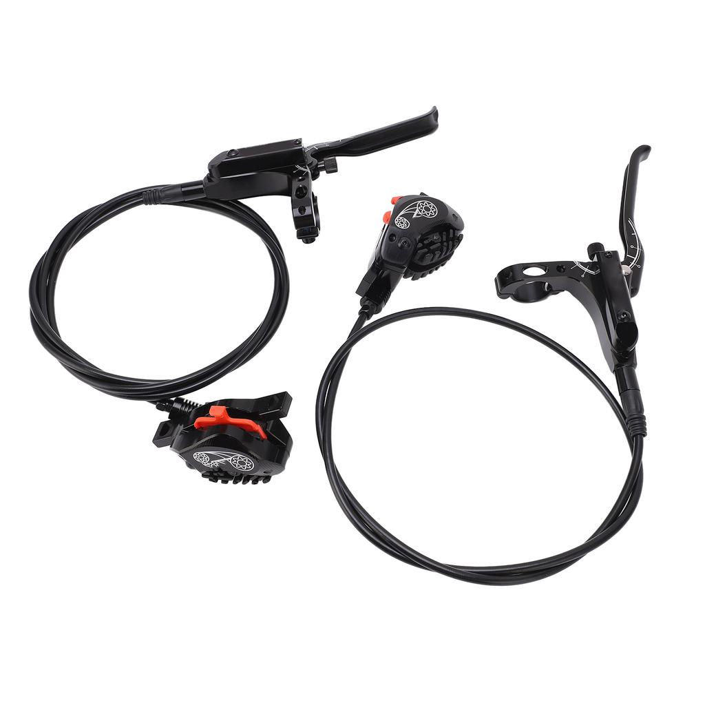 Hydraulic Disc Brake Set Aluminum Alloy 4 Piston Front and Rear Bilateral Hydraulic Brake for Mountain Bike