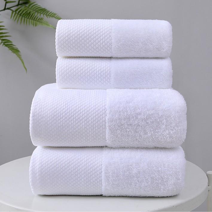 100% Cotton White Absorbent Hotel Towels - Thickened for B&B, Beauty Salon, and Postpartum Center Bath Use
