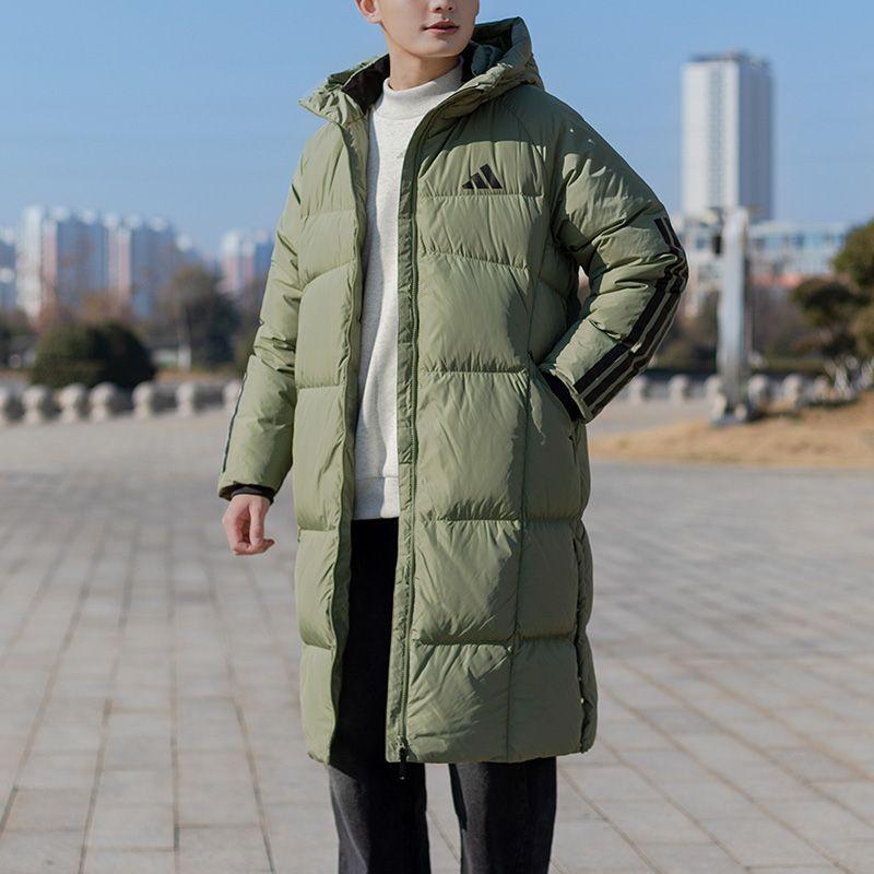

Adidas Long down Jacket Men and Women Couple Winter New Arrival Mid Length Long Length over the Knee Sports Outwear Women Jg3840 Tent Green/Lovers ~ 2024 New arrival 175/88A/S