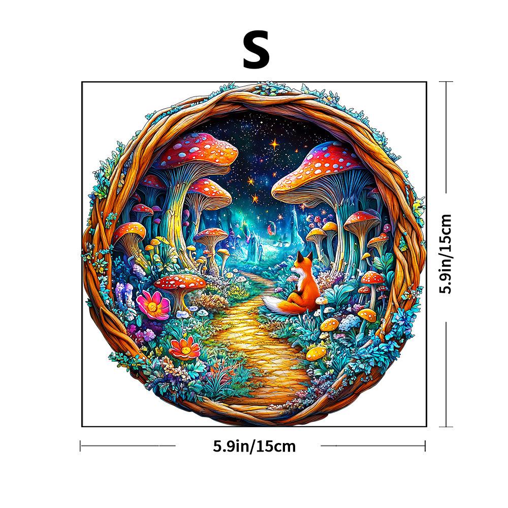 White Owl Wooden Puzzle Irregular Animal Shape Block Flat Wooden Puzzle