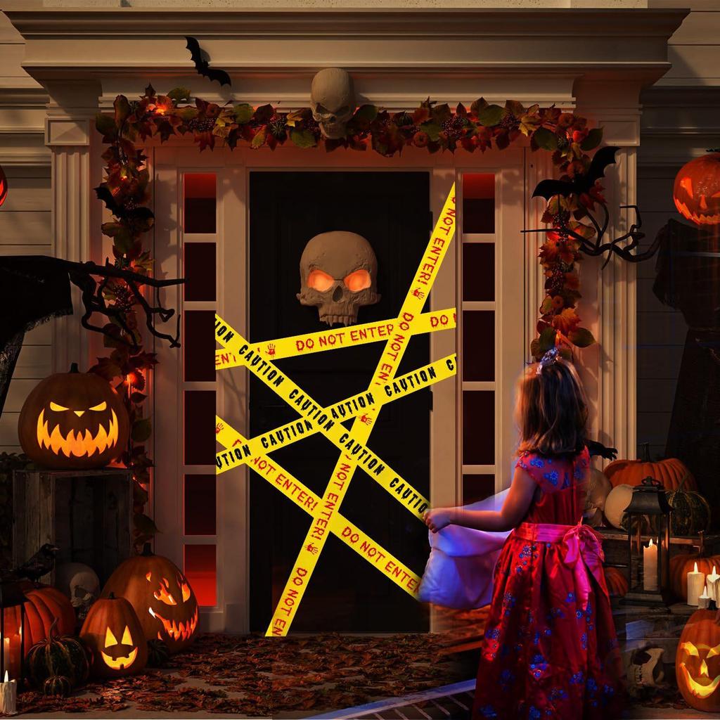 Halloween Warning Tape Letter Caution Ribbon Danger Caution Tape Party Fright Tape Horror Prop Party Supplies Decoration Barrier