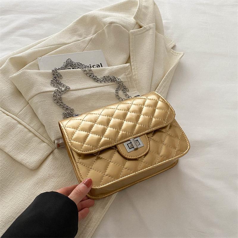 This Year's Popular Fashion Diamond Bag 2025 New Personalized Messenger Bag Women's Trend Fashion Portable Shoulder Small Square Bag