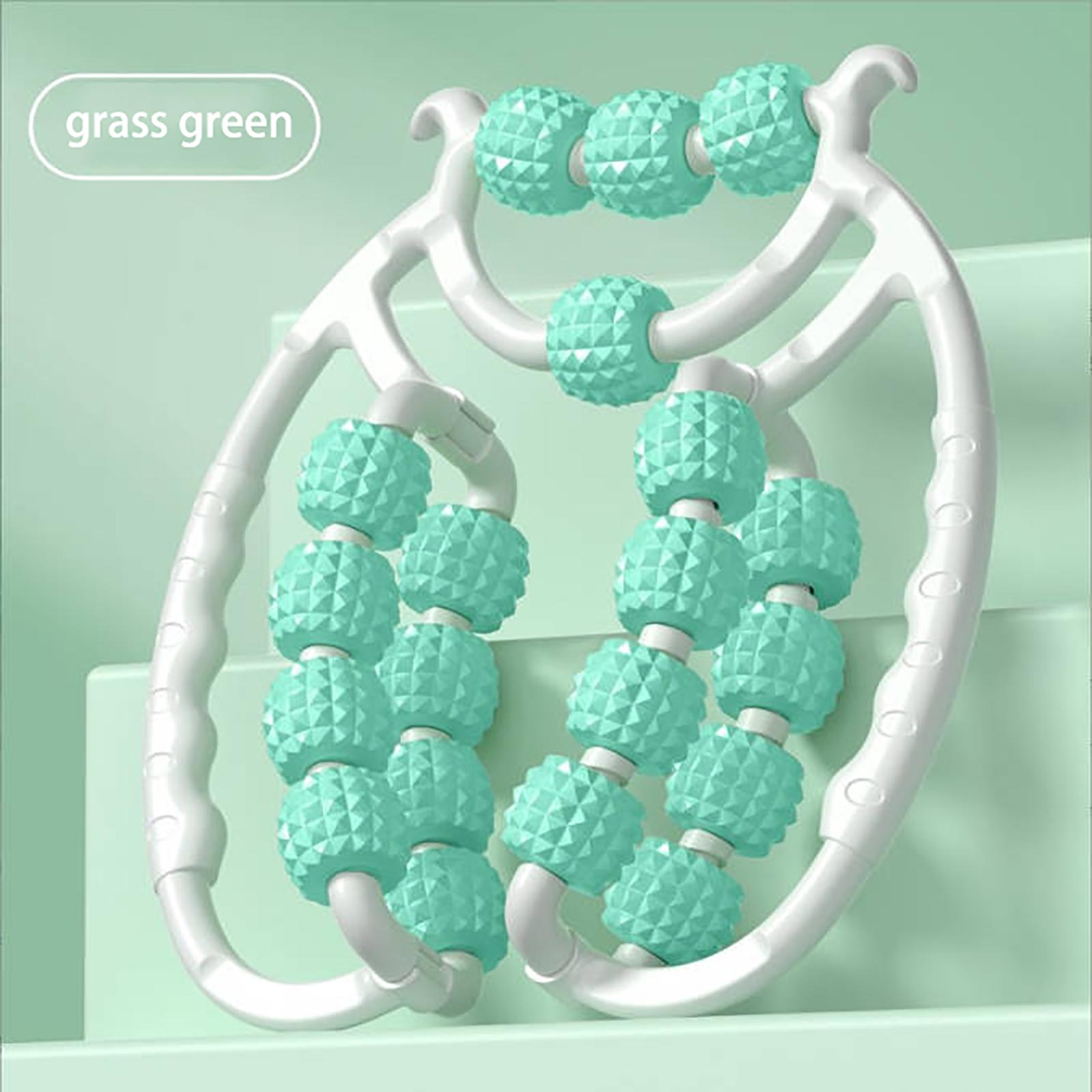 

Массажер для ног с зажимами, многофункциональный роликовый массажер, 360-градусный релаксатор мышц ног, шеи и рук с 20 колесиками. One Size