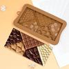 Chocolate Bar Mold Food Grade Silicone Break-Apart Chocolate Candies Molds heart Flipping Cake Mold Cocoa Baking Mold