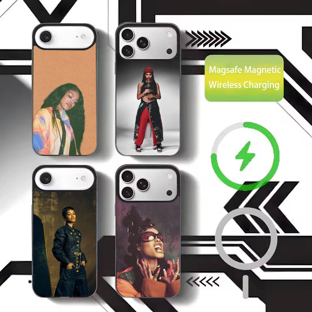 Singer Teyana Taylor Phone Case For iPhone17,16,15,14,13,12,11 Plus,Pro Max Magnetic For Magsafe Wireless Charging