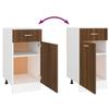 Vidaxl Base Cabinet With Drawer, Brown Oak, 40X46X81.5 Cm