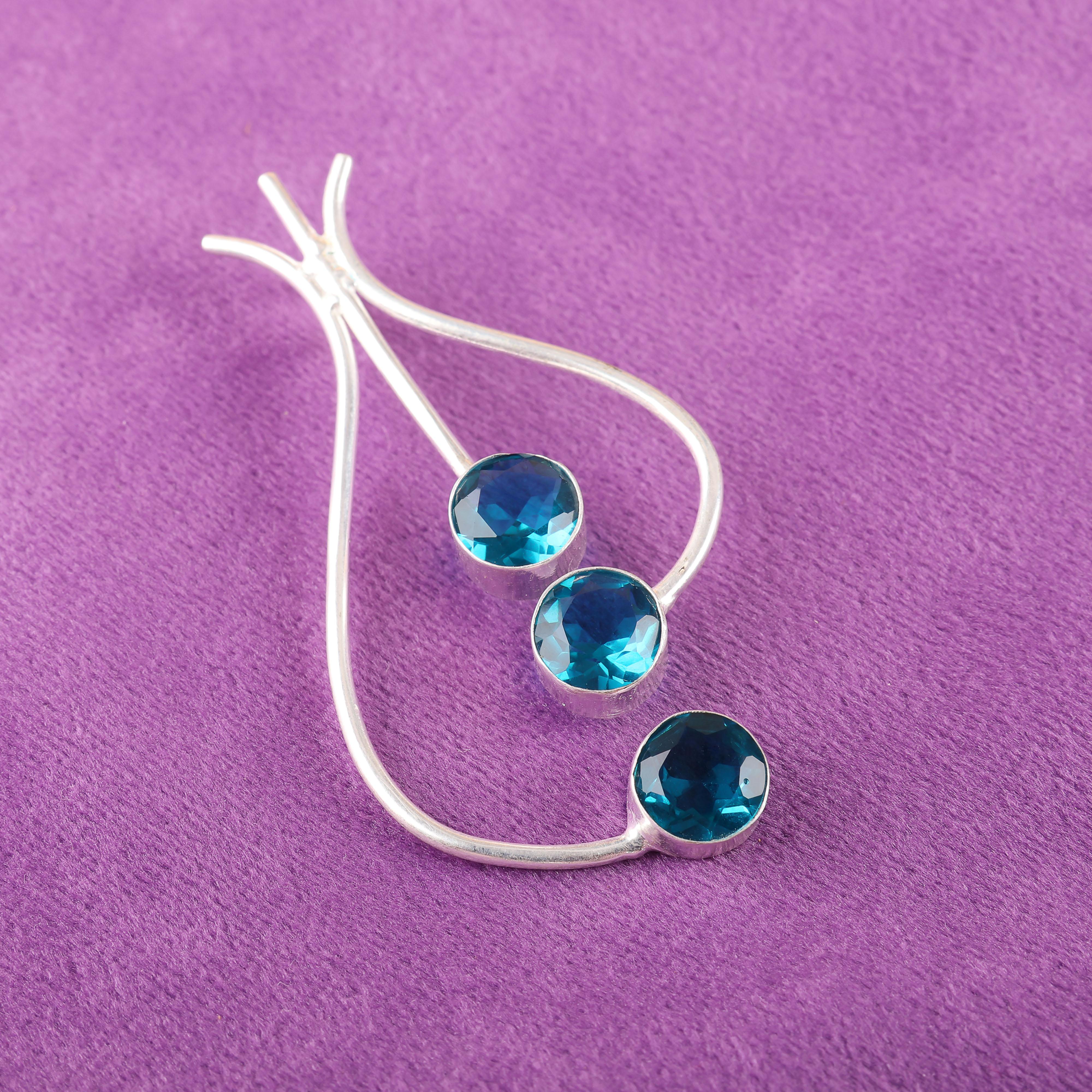 

Апатит Ювелирные изделия из серебра ручной работы, Подвеска из стерлингового серебра 925 пробы, Красивые ювелирные изделия с драгоценными камнями ручной работы, Подвеска с апатитом для нее 2.2 inches синий