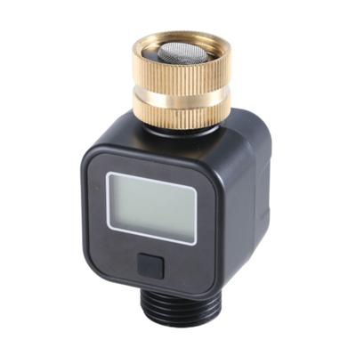 Water Flow Meter IP55 Waterproof Measure Gallon/Liter Consumption Flowmeter for Hose Sprinkler Nozzle Sprayer