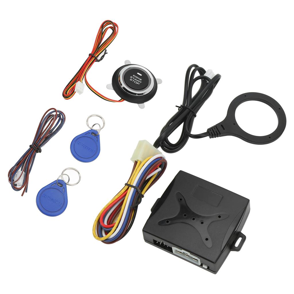 Car Push To Start Ignition Kit Smart Engine Start Stop Button Keyless Go System Universal for 12V Vehicles