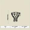 Metal Basketball Hoop Wall Art, Sports Silhouette Decor for Man Cave Bedroom Gym, Rustproof Iron Sculpture, Easy Hanging