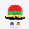 Hand Crocheted Ruffle Edge Knitted Hat Women Autumn Winter Warm Ear Protector Basin Hat Colored Ruffled Wool Bucket Hat