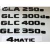 Gloss Black Letters Emblems for Mercedes Benz New Energy CLA250e E300de GLA250e GLC300de GLC400e GLE350e GLS350e 4MATIC MU8 6a