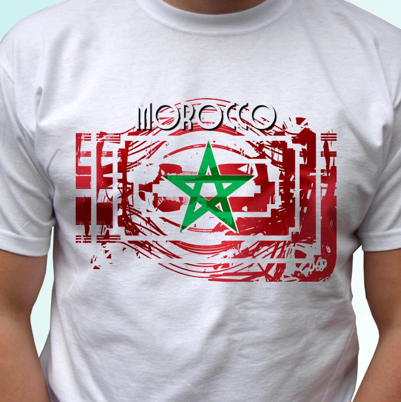 

Morocco flag design white kids boys T-Shirt top modern tee - s s kids baby sizes 160