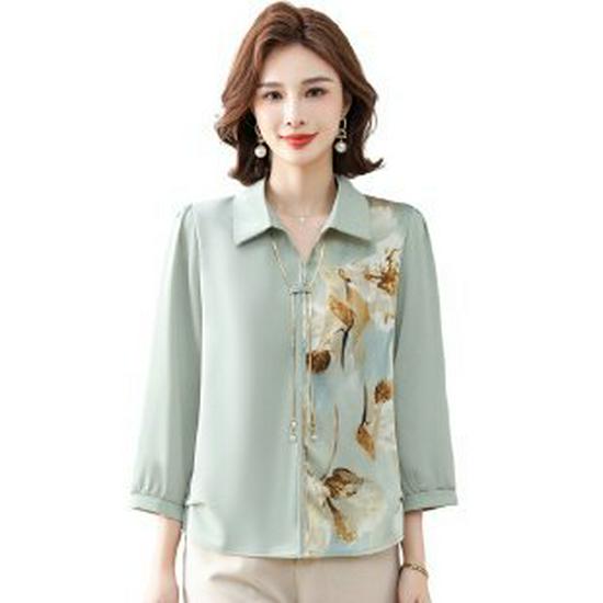 2026 Summer Chic: Elegant Chinese-Style Loose Top for Middle-Aged & Elderly Women 4XL