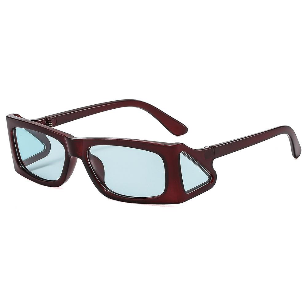 

Luxury Unique Rectangular Leopard Pattern Female Sunglasses Millennium Style Stylish Punk Retro Side Lens Outdoor Male Sun Eyewear UV Protection 400 as picture