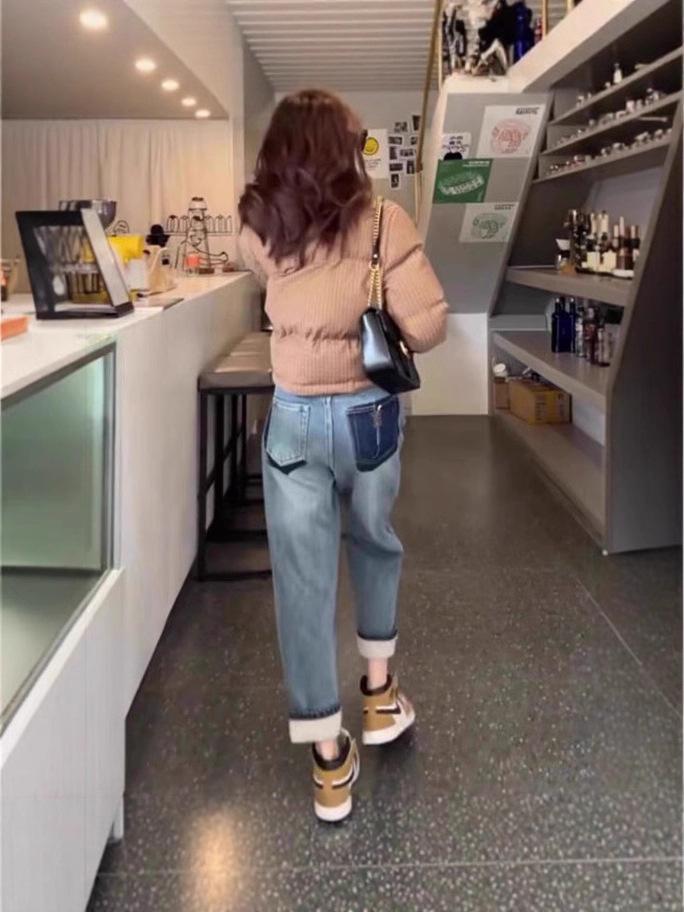 Rhyme Eighteen Spring/Autumn Maternity Jeans: Fashionable Harem Pants with Elastic and Abdominal Support