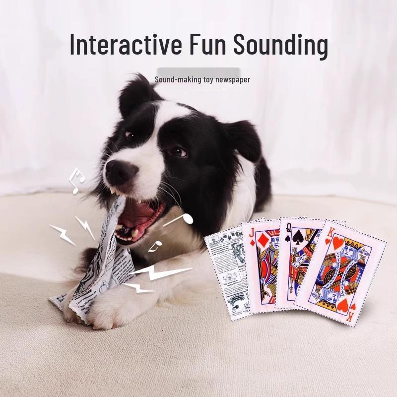 

Собачья игрушка со звуком газеты: Шуршащая бумага, для прорезывания зубов и устойчивая к укусам, снимает скуку