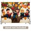 2D Verspielter Kinder Lese Herbstbaum Fotografie Hintergrund