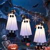 Halloween Hanging Ghosts with Witch Hat Glowing Ghost Witch Hat Lights Creepy Garden Yard Party Decorations