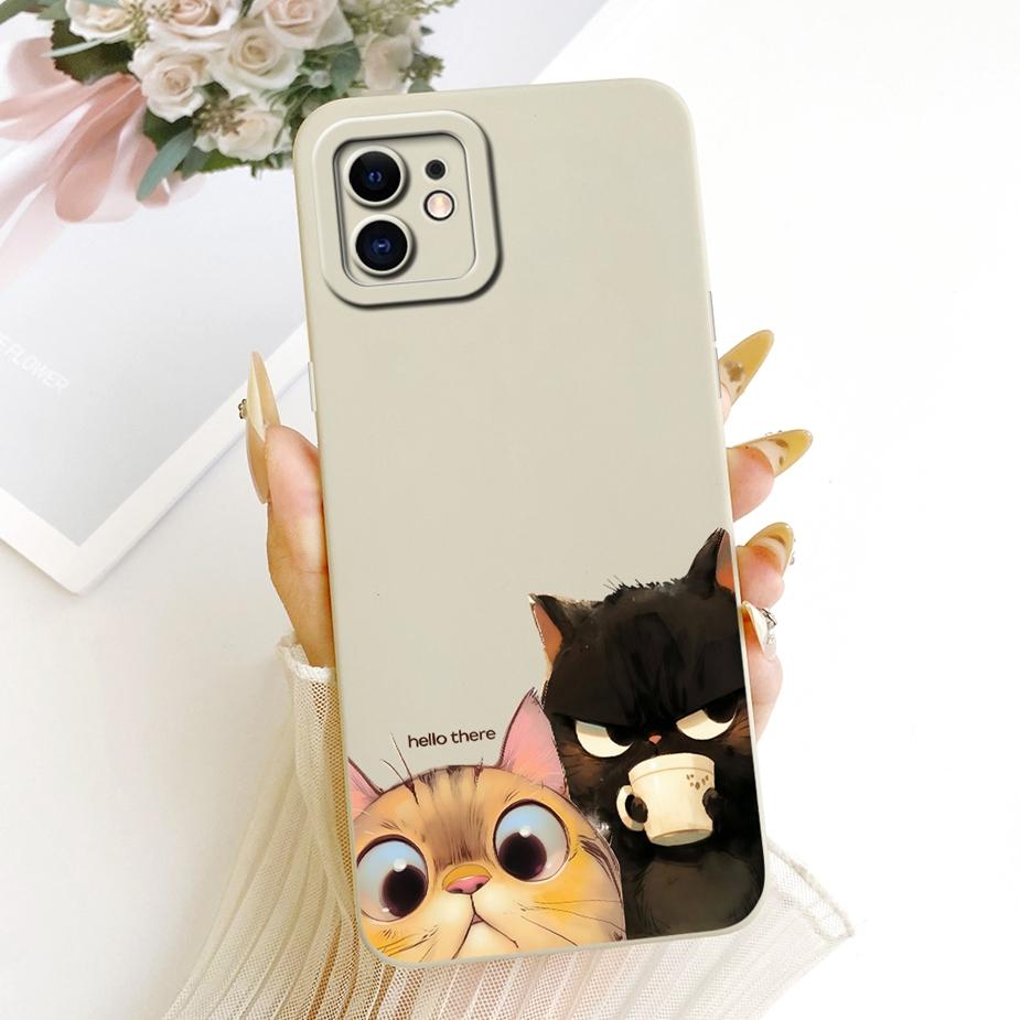 For Apple iPhone 12 Pro Case iPhone12 Mini Cute Cat Cartoon Cover Soft TPU Phone Case For iPhone 12 Pro Max iPhone12 Fundas Bags