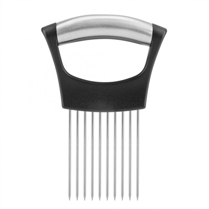 Langlebiger Edelstahl-Zwiebelhalter mit 10 Zacken für einfaches Schneiden