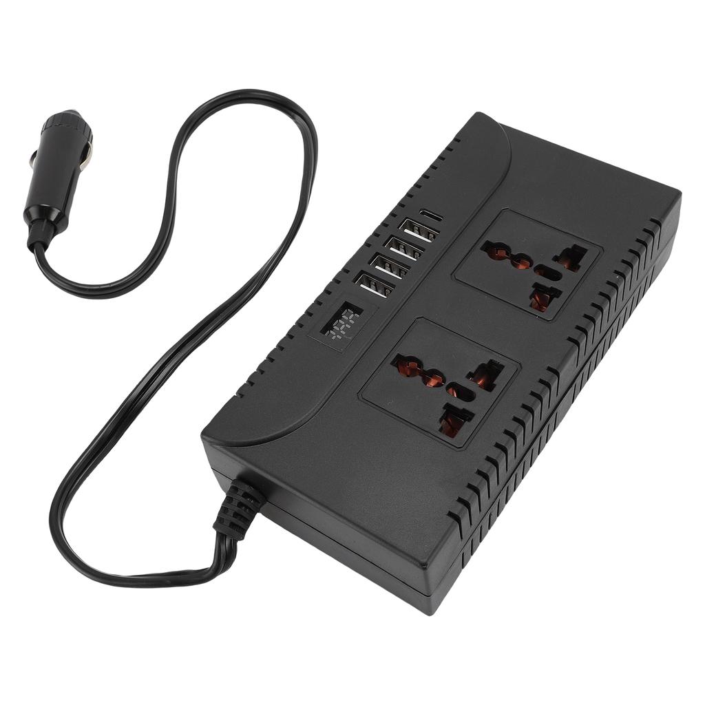 150W Car Power Inverter DC 12V 24V to 220V 110V Voltage Intelligent Recognition 4 USB Ports 1 Type C Ports 2 Universal
