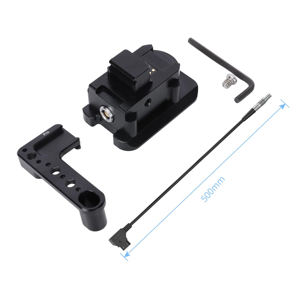NICEYRIG Gimbal Manfrotto Standard Power Supply Plate Compatible with DJI RS 3 4 Pro Aluminum Alloy Power Base External Power Conversion Power Supply