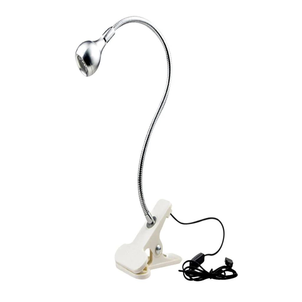 LED Desk Lamp Clip Light, 360° Flexible Gooseneck And Clip Reading Light, Portable USB Powered Clip-On Work Light For Desks, Headboards And Computers