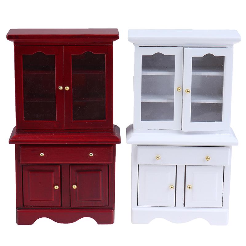 1/12 Puppenhaus Miniaturmöbel Multifunktions Holzschrank Bücherregal Modell Spielzeug