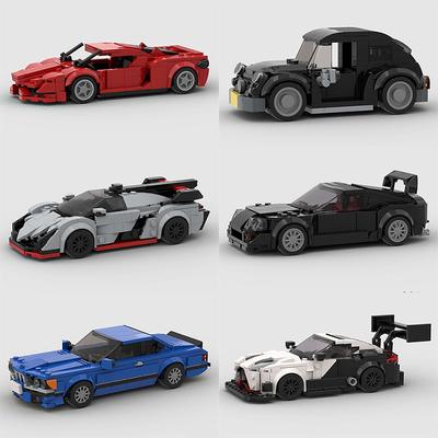 MOC Veicoli Veloci Città Super Corridori Auto da Corsa Sportiva Modello Classico Blocchi da Costruzione Mattoncini Fai da Te Giocattolo Tecnico Regalo di Natale
