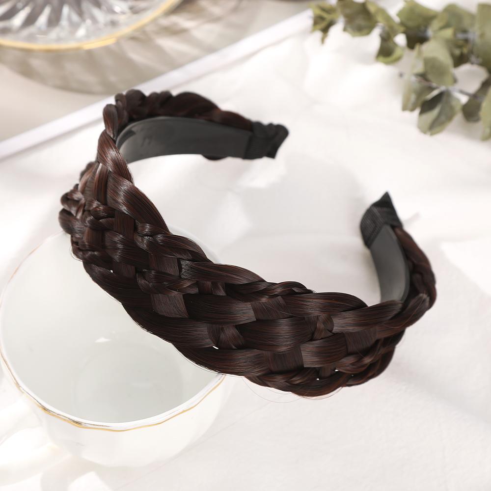 

Женские широкие корейские парики-повязки Модные косы «рыбий хвост» Повязки для волос Модные ободки для волос для девочек Женские головные уборы Аксессуары для волос