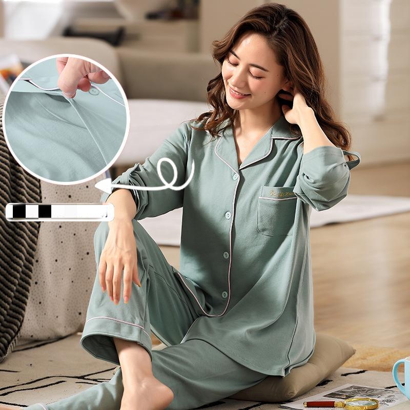 Cotton Postpartum Clothing Four Seasons Type A Breastfeeding Sleepwear Outerwear Home Clothes Pregnant Women's Set