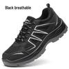 Breathable Mesh Steel Toe Safety Shoes: Fashionable, Anti-Smash, Anti-Puncture, Wear-Resistant Protective Footwear for Work.