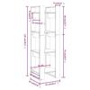 Vidaxl Bookshelf/Room Divider, 41X35X125 Cm, Solid Pine Wood