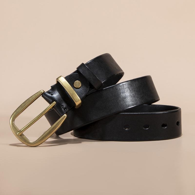 New First-layer Men's Leather Pin Buckle Men's Cowhide Casual Retro Belt