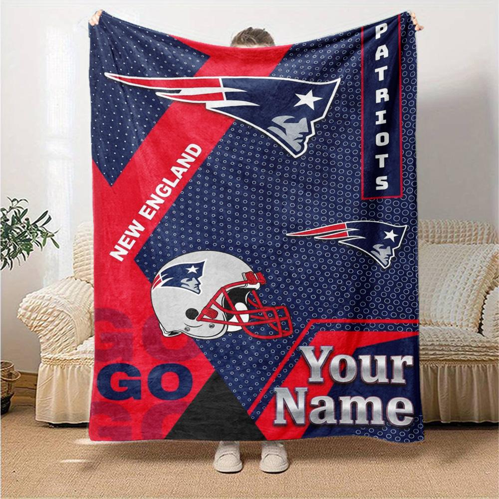 Name Individuell New England Patriots Druck Flanelldecke Hohe Qualität Warm Bequem Decke für Alle Jahreszeiten Perfekt für Geschenke Heimdekoration
