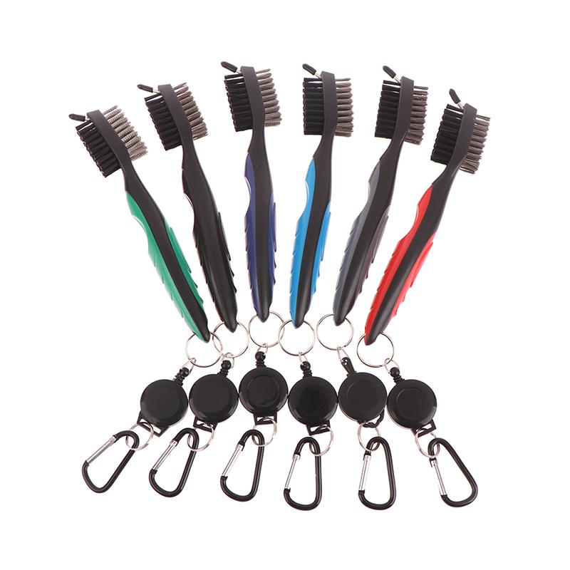 

Щетка для гольфа, 1 шт., двухстороннее средство для очистки канавок, практичная щетка для чистки головки гольфа