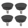 4PCS Furniture Levelers Screw in Leveling Feet with Non Slip Rubber Pad for Dining Table Chair Sofa Fitness Equipment