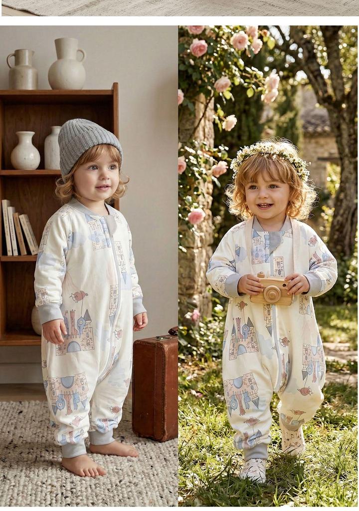 All-Season Toddler & Baby Split-Leg Cotton Sleeping Bag Pajamas