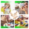 10Pcs Wooden Mushroom Decorations DIY Unfinished Blank Set for Painting Graffiti Educational Creative Gift Home Desktop