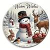 Vintage Metal Sign Blue Deer Merry Christmas Retro Tin Plate Wall Decor Home Holiday Gift 20 Cm
