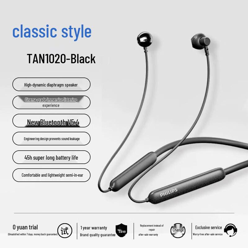Philips TAN1020 True Wireless Bluetooth Neckband Earphones