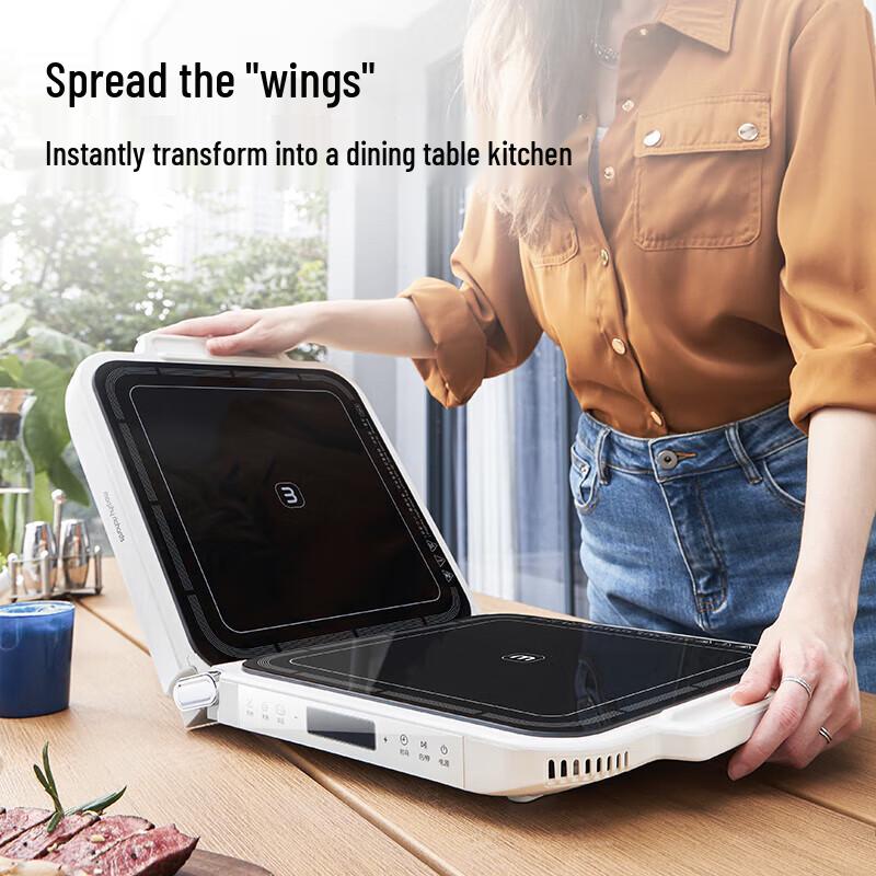 Morphy Richards MR9188 Folding All-in-One Electric Hot Pot & Grill CN plug (adapter included)
