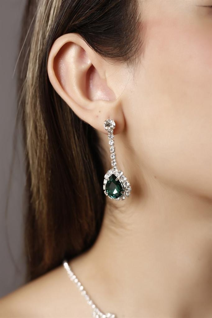 Sada náhrdelníku a náušnic z postříbřeného kamene Hurrem Set pro zvláštní příležitosti Svatební sada Choker